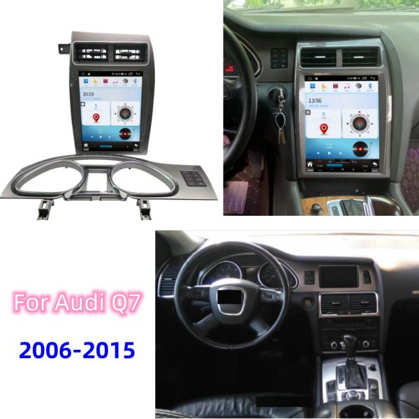 256 г вертикального экрана Car Radio для Audi Q7 2006 - 2015 Android 12 Auto Multimedia Player GPS NAV DSP Stereo CarPlay Head Bind 4G