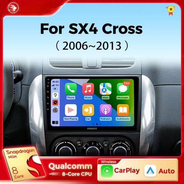 Автомобильный DVD-радио для Suzuki SX4 Cross 2006-2013 для Fiat Sedici CarPlay Android Auto Radio Multimedia Player 4G Wifi GPS 2 DIN