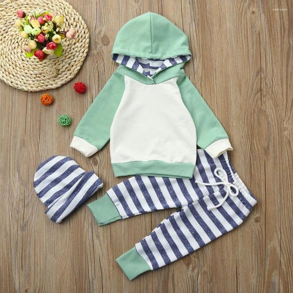 Kleidungssets 3pcs Kleinkind Baby Jungen Mädchen Kleidung Set Hoodie Tops Hosen Stirnband Outfits 4t