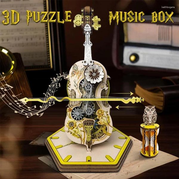 Figurine decorative E2 Kit puzzle 3D Kit Magic Model Model Music Mechanical Music per adulti e Birthing Kid Birthing Regalo di Natale