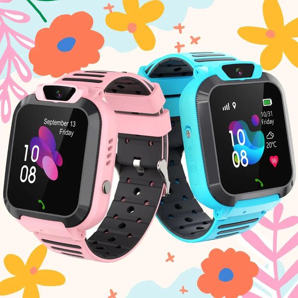 Telefonata Smart Watch for Children Orologio per bambini Electronic Birthday Boy Girls Locine Tracker 2G Sim Card Waterproof Q16s 240523