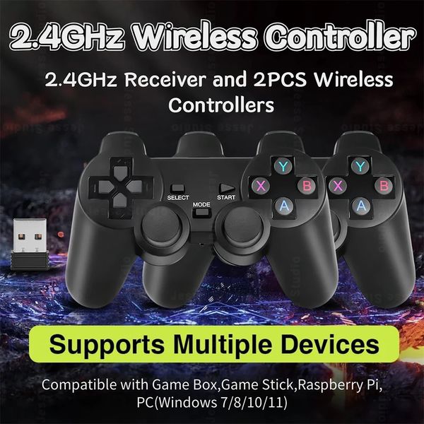 PC Controller di gioco Game Stick Box Box 2.4G Wireless Control GamePad Control Emuelec Emulator Video Game Console Accessori Joystick 240521