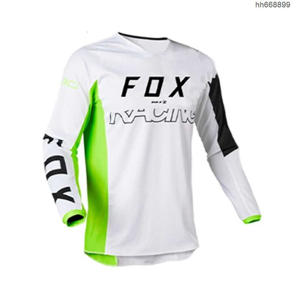 T-shirt da uomo T-shirt per esterni FOXX Speed a velocità lunga Abbattinatura per mountain bike per mountain bike bici 2024 Summer Out Road Motorcycle Suit traspirato per asciugatura a velocità traspirante T146