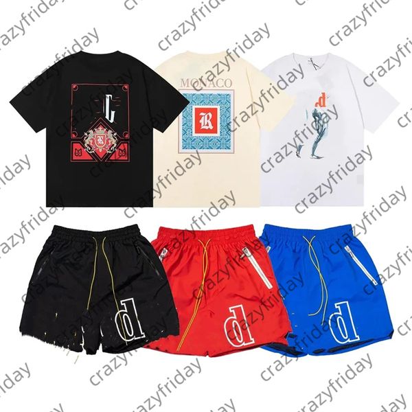 T -Shirt Männer Shorts Tracksuits Herren Designer T -Shirt Herren Shorts Designer Shorts Runde Hals gedruckte Buchstaben Regenbogen Sommer Mode Baumwollhemd Kurzarm