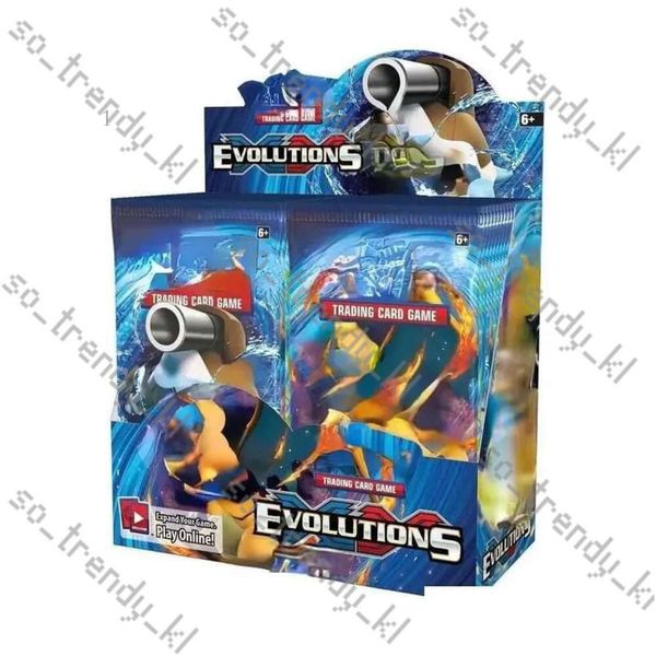 Jogos de cartas 324 PCs Poke Cards TCG XY Evolutions Booster Box Box 36 Packs Game Kids Collection Toys Gift Paper Drop Delivery Gifts 205