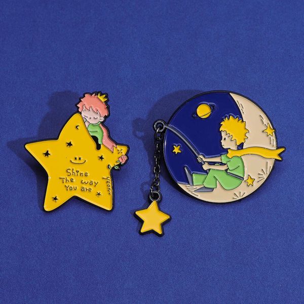 Anime Little Prince Series Little Prince Series Citches Periféricos Broche de Acessórios para Whale Acessórios para Badeia Breca Broche