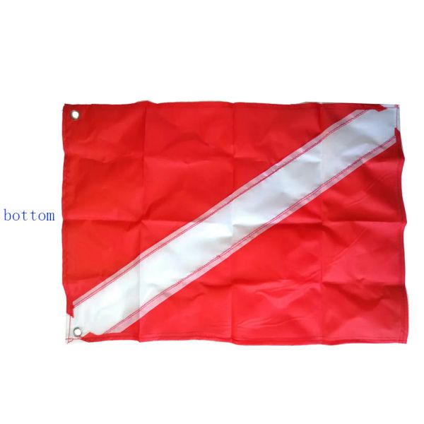 2 Größe großer Tauchbootflagge Internationales Zeichen Universal Scuba Diving Boat Floating Flag mit Metall -Tarifzubehör