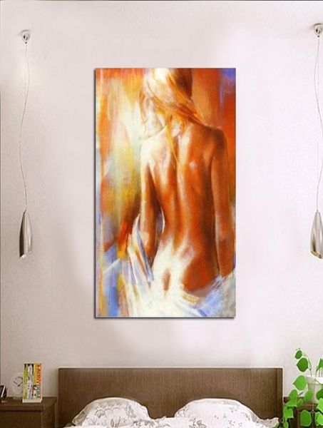 Pintura a óleo nua e sexy pintada à mão Modern abstrato de lona de parede decoração de casa decoração feita à mão pinturas de mulheres nuas Imagem3256595