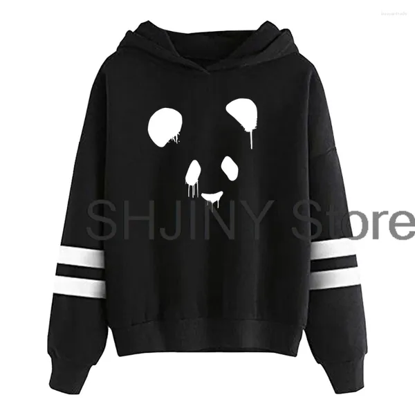 Herren Hoodies DeOrro Panda Hoodie Logo Druck Taschenless Parallel Bars Ärmel Streetwear Frauen Männer Kapuze -Sweatshirt Hip Hop Kleidung