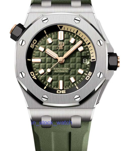 Aeipoy Watch Luxury Designer Box Offshore Automatic Mechanical Watch Mens Se Avocado Green Plate