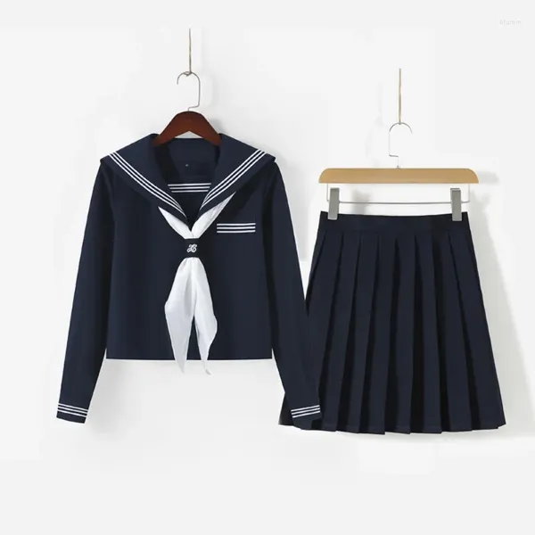 Set di abbigliamento uniforme da scuola abito cosplay costume giapponese ragazza anime signore lolita giapponese studentessa giapponese marinaio top cravatta