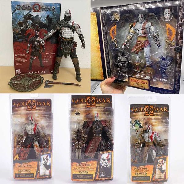 Action Toy Figuren Neca Figure God of War Ghost von Sparta Kratos in Ares Armor W Blades Action Figure Modell Spielzeug gemeinsam beweglicher Puppengeschenk T240521