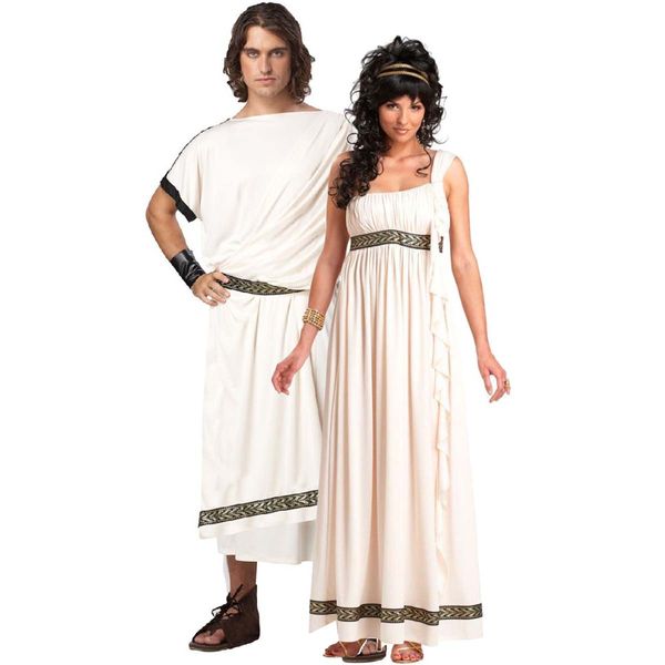 Halloween Antike Ägypten Römer Greeck Zeus Deluxe Classic Toga Frau Kostüm AWHC-003