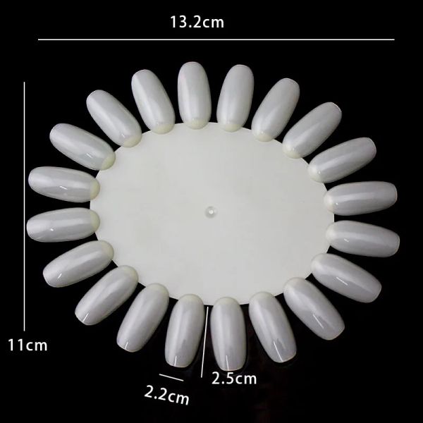 5 PCs falsche Nagelspitzen für Nagelkunst -Display runden Ständer Nagelmuster Übung Farbe Kunststoff Diagramm UV Gel Polnisch Manikürewerkzeuge