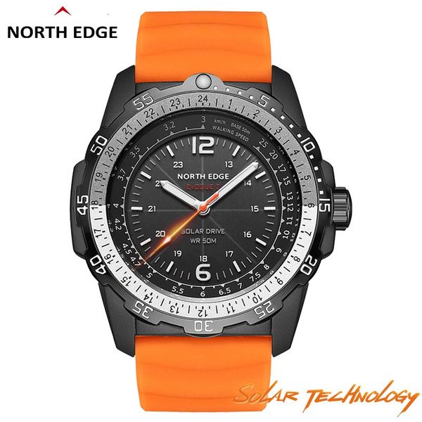 North Edge Evoque 2 uomini Orologio militare digitale Waterproof 50m Mens Sport orologi da polso solare Lumino inviormentalmente clock 240517