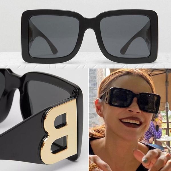 Женские дизайнерские солнцезащитные очки 4312 квадратная пластинка рамки Большие двойные B Leting Legs Simple Fashion Styletop Высококачественная продажа UV400 Sun Gla 268n