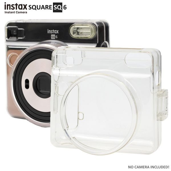 Bolsa de cristal transparente de cristal para fujifilm instax mini 11/9/8/7+/7s/7c/40/70/90/liplay, câmera de filme de filme sq1/20 quadrado