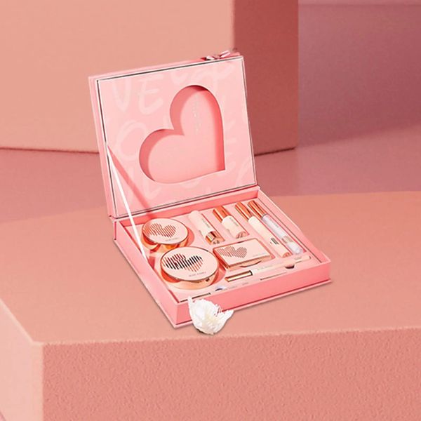 9PCS Full Cosmetic Palette Make -up Set Gift Box Blush Tanabata Valentines 240524