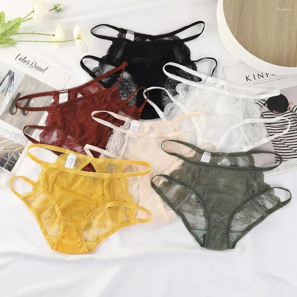 Frauenhöfen atmungsaktiv süße transparente Damen Mädchen Thong sexy Briefs Frauen zugrunde lauten weiblichen Dessous Spitze