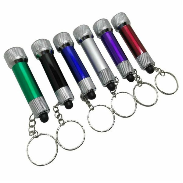 5 Светодиодный мини -ключ -чат. Свет 6 цветов Супер яркие маленькие факельные амортизированные алюминиевые освещения для корпуса для открытого кемпинга