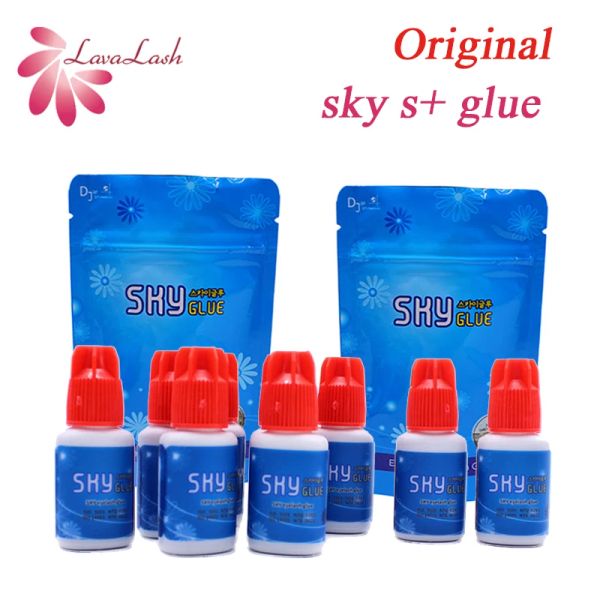 Estensioni per ciglia originali all'ingrosso Extensions Sky colla rosso 1-2s Dry Time 6-7 Week più veloce per ciglia colla 5 ml di trucco strumenti per il trucco da 5 ml