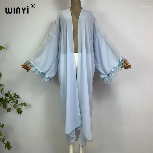 Kimono Summer Astruz Hair Boho Kaftans para Mulher Concobrir elegante Cardigan Cardigan Sexy Maxi Beach Sapiçam vestido de festa noturna