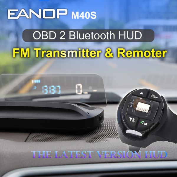 Eanop M40 OBDII HUD Auto head-up Display OBD2 Velocità del parabrezza Proiettore di sicurezza Temperatura dell'acqua di allarme Tensione