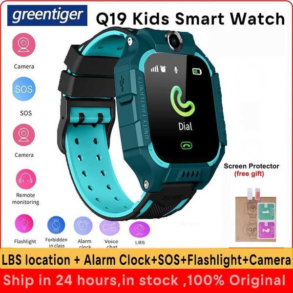 Детские часы Новые Q19 2G Childrens Watch Watch LBS Положение камера SOS PK Q29 Q15 Q12 Baby Phone Childrens Smart Wwatch D240525