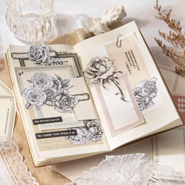 Yoofun 30pcs/lotto carta speciale con note di progettazione di cornici insonne bordo per paoni di materiale fai -da -te giornale di scrapbooking taccuino