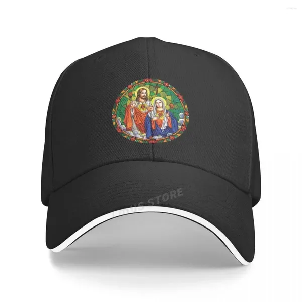 Ball Caps Sacred Hearts Of Jesus Mary Stampa Cappuccetta da baseball Funny Virgin Hip Hop Hat HAST Casual Regolable Snapback Bone