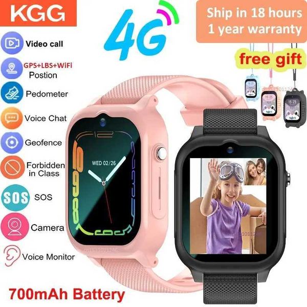 Orologi per bambini Nuovi Smartwatch 4G Childrens GPS WiFi Video Call SOS Childrens Smartwatch Camera Monitor Tracker Posizionamento Mobile Orologio per telefono Girl Girl D240525