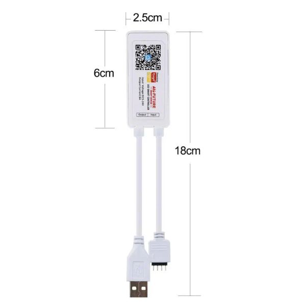 Tuya RGB WiFi LED-Controller DC5-24V USB/DC-Timermodi für 2835 5050 RGB LED-Strip Light Smart Life App Control Adapter Alxea