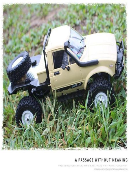 WPL 2.4G 4 S RC Model Car Model Toys, 1:16 Monster Trucks, внедорожный автомобиль, с запасным колесом, светодиодными огнями, рождественский подарка на день рождения ребенка 2-22912639