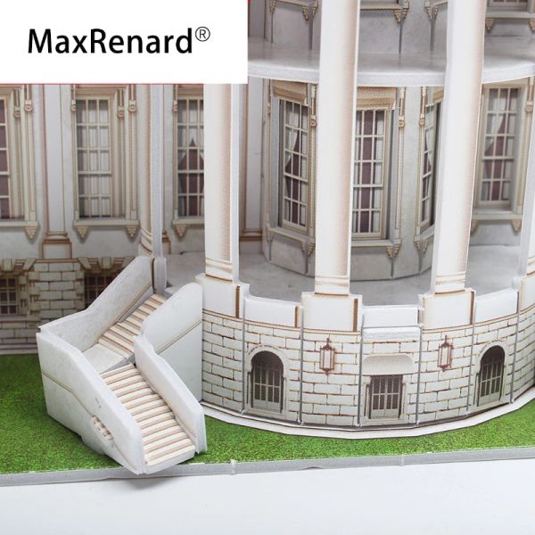 Maxrenard 3D Stereo Puzzle Papier DIY Model White House World Famous Constructions Toys for Kids Adult Geschenk Home Dekoration