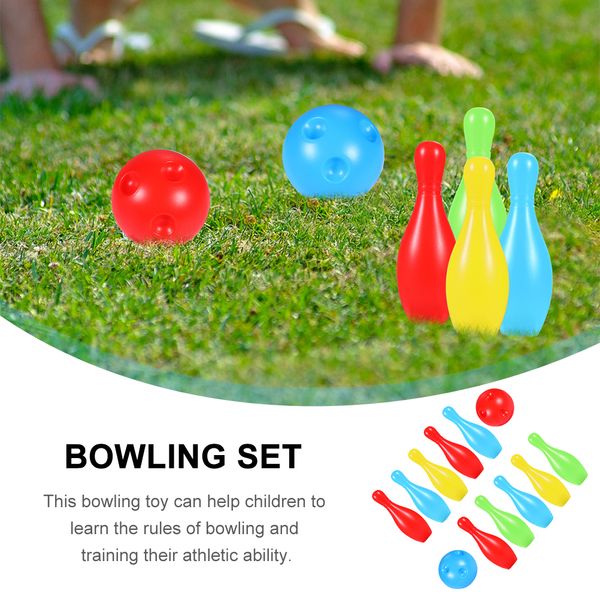 Kinder Accessoire Kinder Spielzeug Plastik Bowling Set Outdoor Spielzeug Bowling Ball Spielzeug Mini Interessanter Bowling Pin