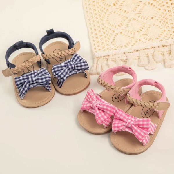 Kidsun Summer Beach Sandals Bow-Nknot Rubber Seale Antipplip новорожденная принцесса для малышей кроватка первые ходьбы обувь девочек L2405