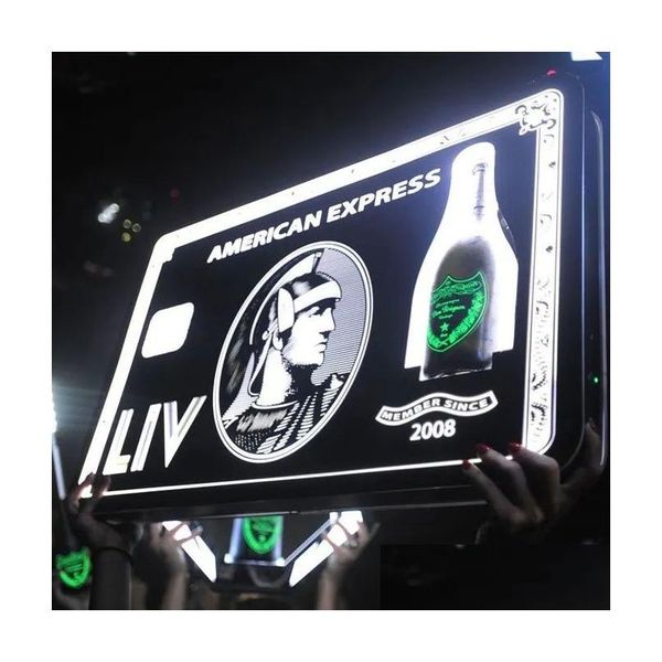 Outros suprimentos de festa de evento LED Black Card American Bottle Apresentador Amex Baller Express VIP Glorifier Service Glorifier Para eventos nós DHHHO