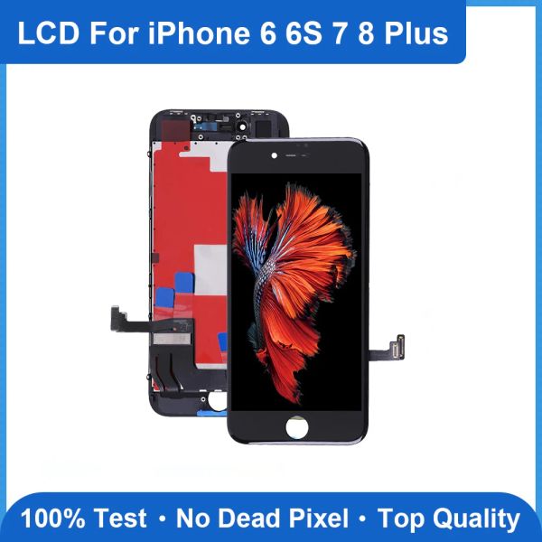 Elekworld grau A+ para iPhone 8 7 6S 6 Plus LCD SLCD SLUCAÇÃO DISPLAY Touch Digitizer Assembly No Pixel morto