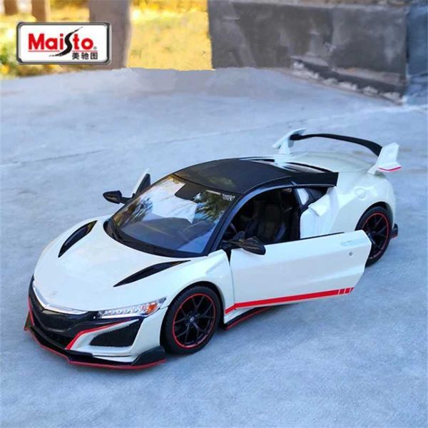 Modello Diecast auto Maisto 1 24 2018 ACURA NSX Auto Sports Auto Sports Modello Die Fast Toy Track Auto Modello di auto Simulazione High Simulation Gift T240524