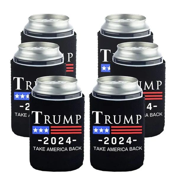 UPS 2024 Trump Cans Halter Party Dekoration 12oz Neopren 330ml Bierflaschenhülle HJ5.25