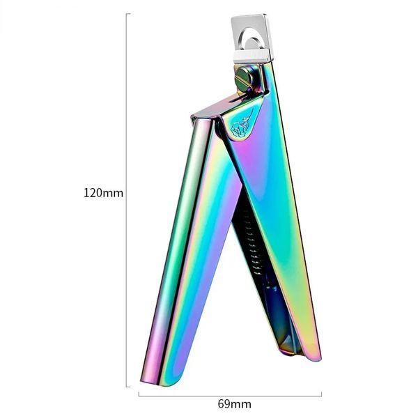 2024 Aço inoxidável gel UV Gel de unhas falsas Trimer Clipper Edge Cutter UNIL ART MANICURE U Palavra Rainbow Gold Silver Tools para arte de unhas