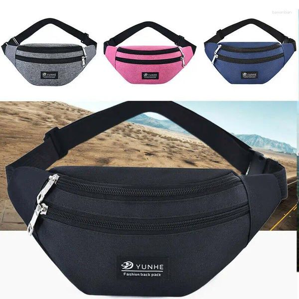 Сумки для хранения 4 цвета мужчины женщины Fanny Pack Oxford Водонепроницаемые мешочки для ремня для засыпания.