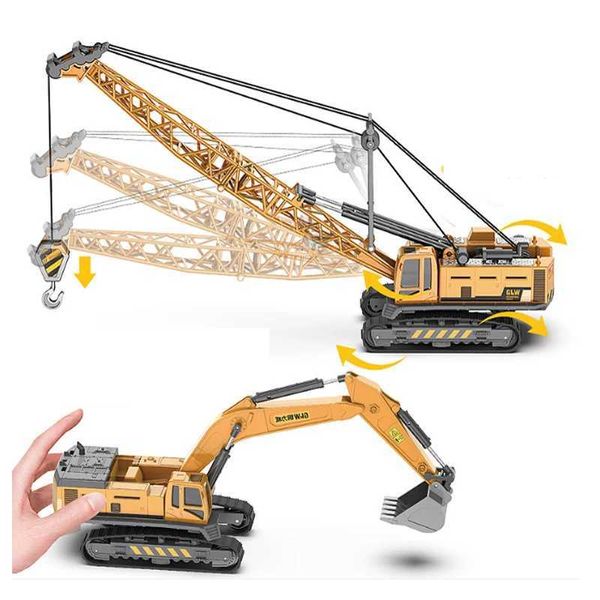 Diecast Model Cars Die Model Model Car Boys Toy Excavator Tractor Cement Truck Bulldozer Crane Grane all'ingrosso Excavator Leale+Plastic Vehicle Education S5452700