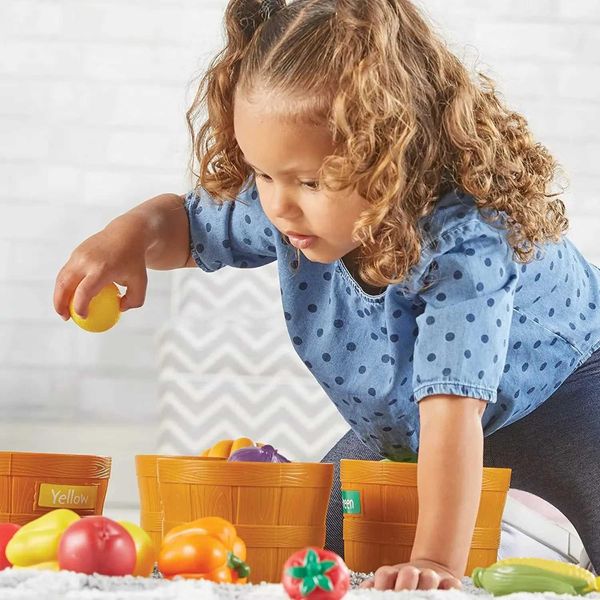 Küchen spielen Lebensmittel simulierte Spiele Obst und Gemüse Küche Klassifizierung Farberkennung Kinderkognitive Lehrhilfen 0+Jahre alt D240527