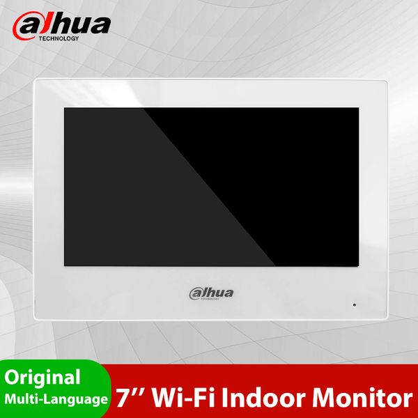 Dahua Original Multisprachiger VTH2621GW-wwp WiFi VTH2621GW-P POE 7inch IP Indoor Monitor Türklingel Video Intercom eingebauter Lautsprecher