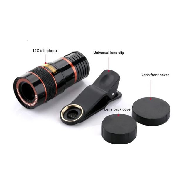 8x de foco longo lente celular lente 8x Telescópio de celular HD Lens de câmeras de observação de pássaros Lens de efeito especial externo de zoom especial lente