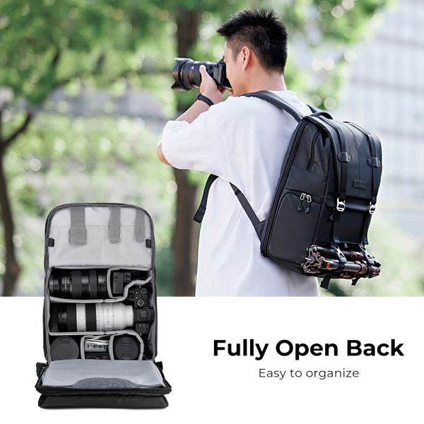 KF Concept Professional Photography Bag Kamera -Rucksackkamera -Tasche kann ein statives ergonomisches Design für DSLR/16 -Zoll -Laptop tragen