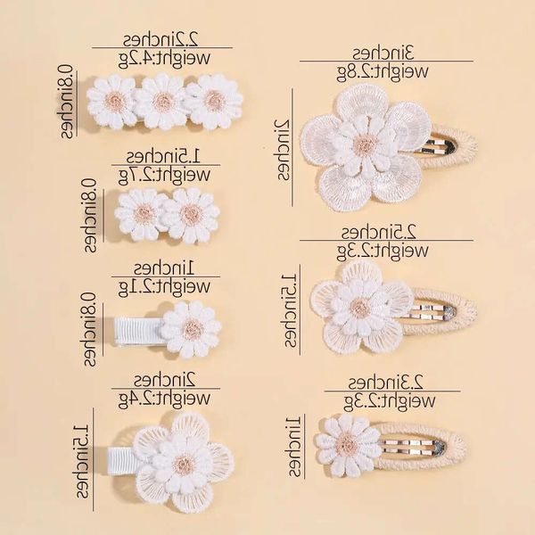 5/2/1/PCS Ins Daisy Flower Clips Baby Girl Hairpins for Kids Lace Barette Barette Princess Infant Hair Accessori all'ingrosso 717CB9