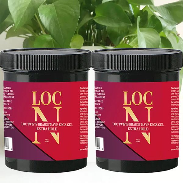 LOC Twists tranças Gel de borda de onda Extra Hold Hair Control Styling Braiding Hair Styling Product Product Wholesale Custome Label 16oz