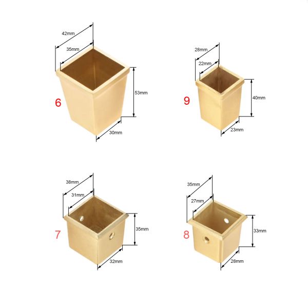 Raccordi per mobili da 1 % in ottone in ottone in ottone in rame copertura gamba Pieni Protector divano gamba gamba tazza in metallo tappo per mobili gamba